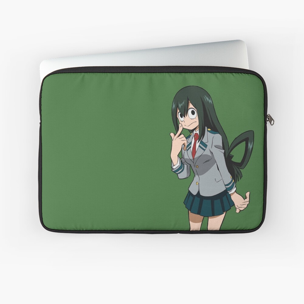 My Hero Academia Bnha Froppy Tsuyu Asui 蛙吹梅雨 Laptop Sleeve By Thesmartchicken Redbubble - boku no hero academia tsuyu asui roblox