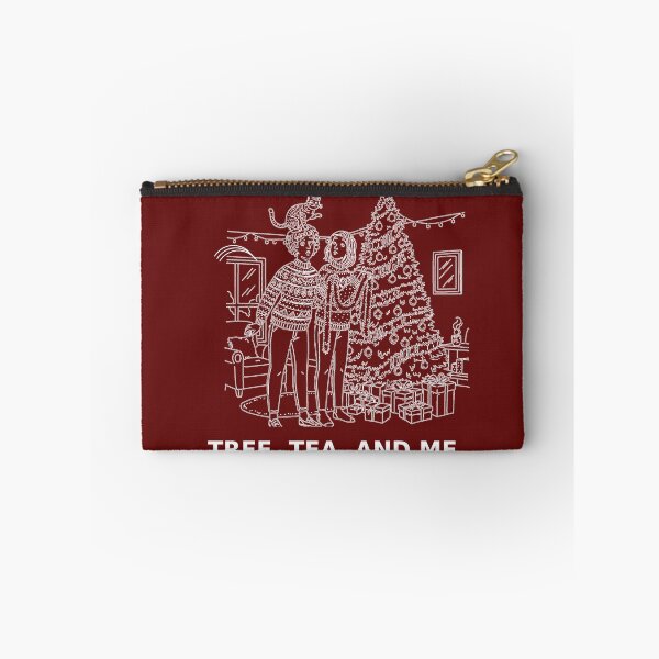 Item preview, Tree, Tea, and Me – White Line Art Lesbian Christmas Scene designed and sold by Elando1212.