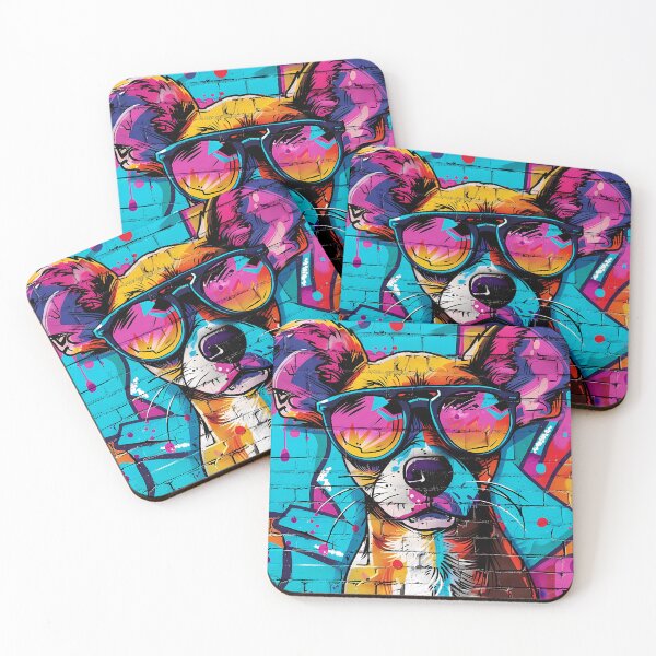 Item preview, Urban City Graffiti Colorful Cool Dog With Sunglasses designed and sold by DEC02.