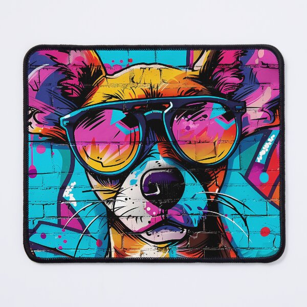 Item preview, Urban City Graffiti Colorful Cool Dog With Sunglasses designed and sold by DEC02.