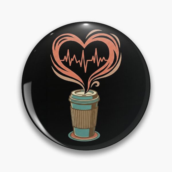 Item preview, Coffee Heartbeat Love – Caffeine Addict Heart Pulse Latte Lover Valentine's Day Gift Design designed and sold by Luminari Creations.