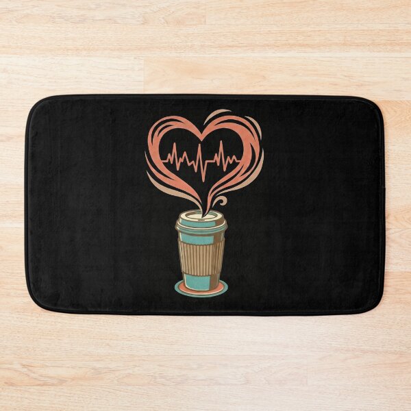 Item preview, Coffee Heartbeat Love – Caffeine Addict Heart Pulse Latte Lover Valentine's Day Gift Design designed and sold by Luminari Creations.