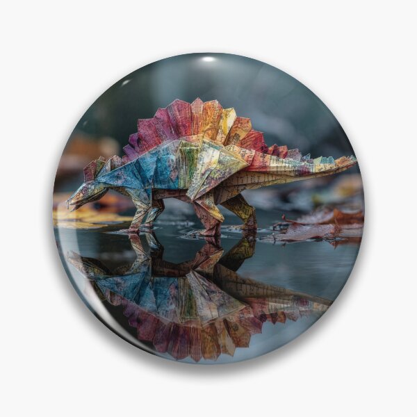 Item preview, Origami Stegosaurus and It's Reflection designed and sold by Tridentulus.
