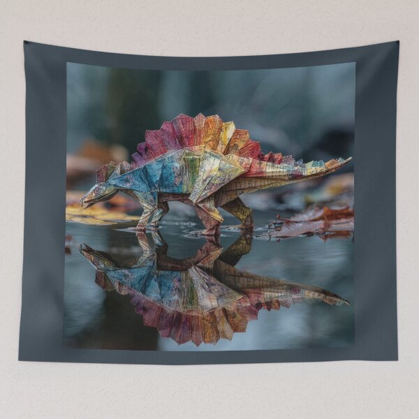 Item preview, Origami Stegosaurus and It's Reflection designed and sold by Tridentulus.