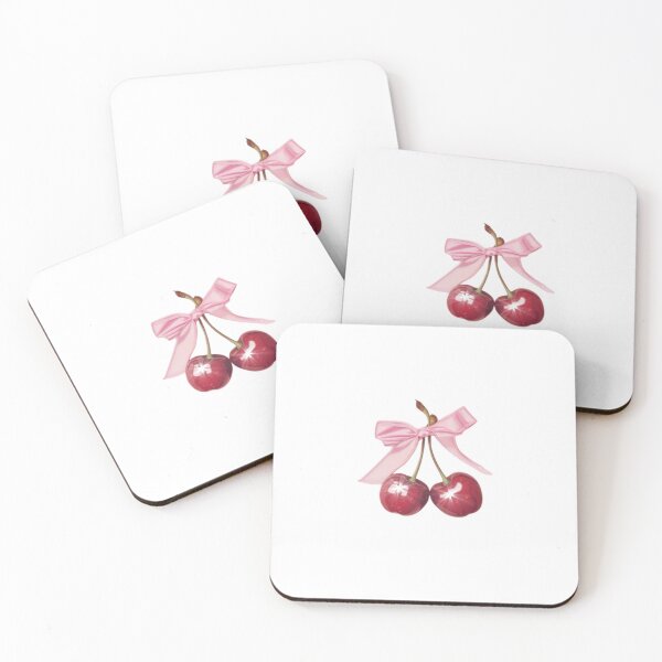 Item preview, Cute Cherry with Pink Bow | Kawaii Cherry Aesthetic Art designed and sold by AeraArts.