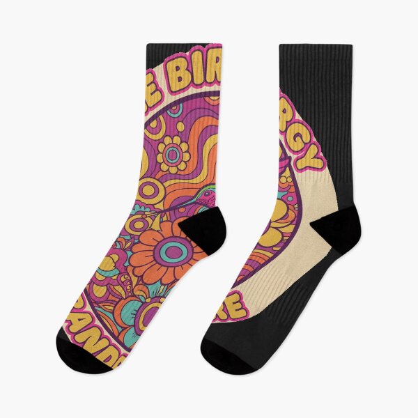 Item preview, Sugar Rush Hummingbird 70s Retro Psychedelic Floral designed and sold by Thaivi Design.