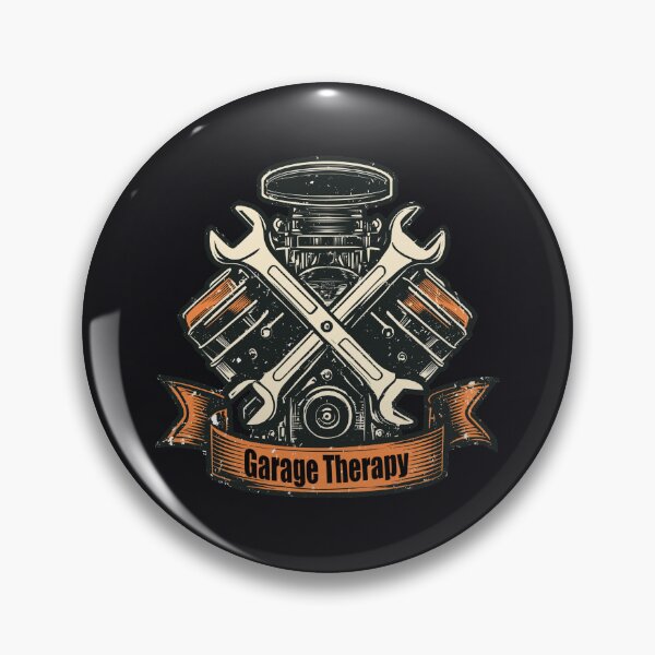 Item preview, Garage Therapy — Engine & Wrench Crest designed and sold by ArgentoArt.