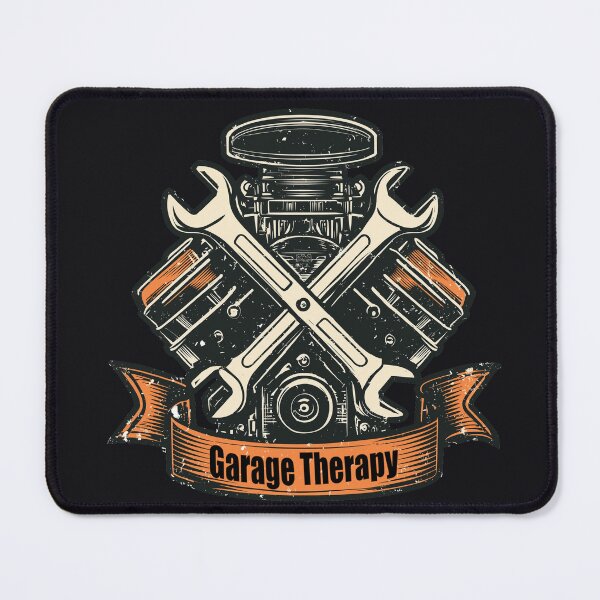Item preview, Garage Therapy — Engine & Wrench Crest designed and sold by ArgentoArt.