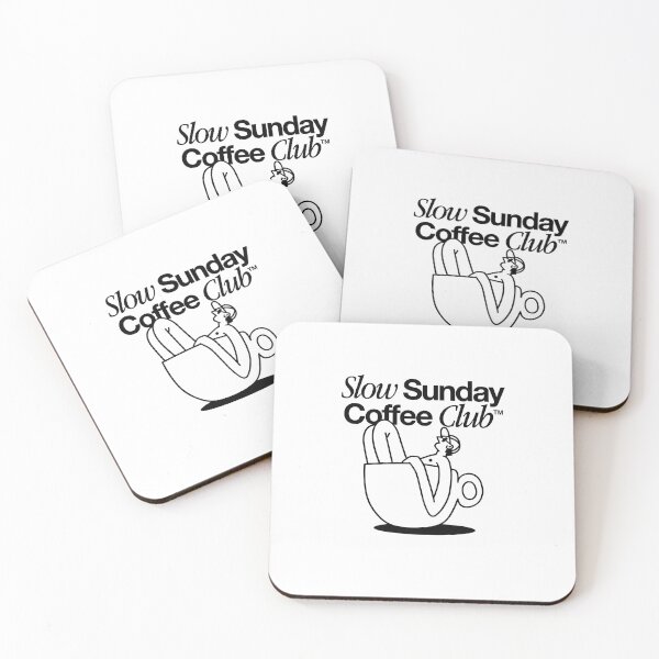 Item preview, Slow Sunday Coffee Club Minimalist Design designed and sold by bakercolli.