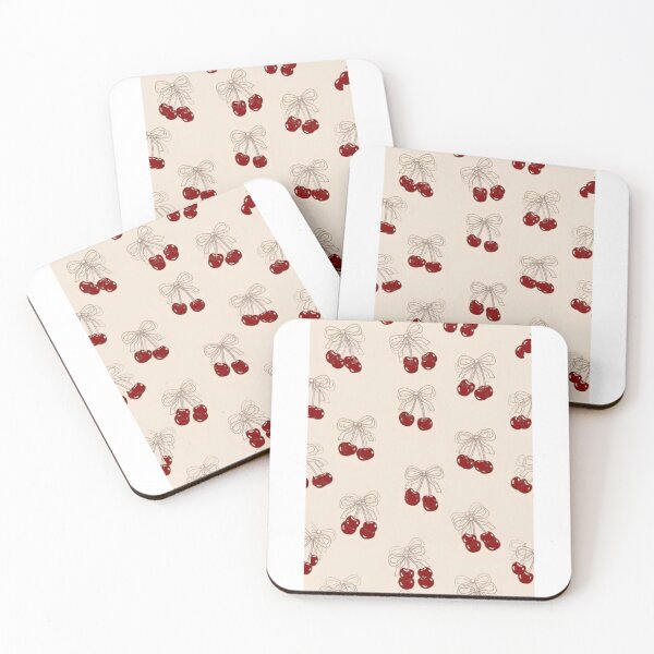Item preview, Cute Cherry Bow Pattern | Kawaii Cherry Aesthetic designed and sold by AeraArts.