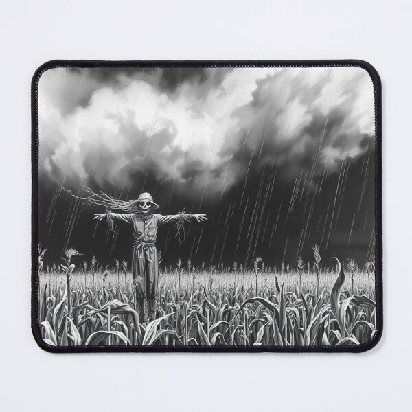 Item preview, Dark Stormy Scarecrow in Cornfield - Gothic Horror Art Print designed and sold by EllDAV777.