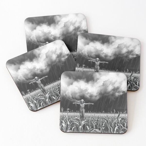 Item preview, Dark Stormy Scarecrow in Cornfield - Gothic Horror Art Print designed and sold by EllDAV777.