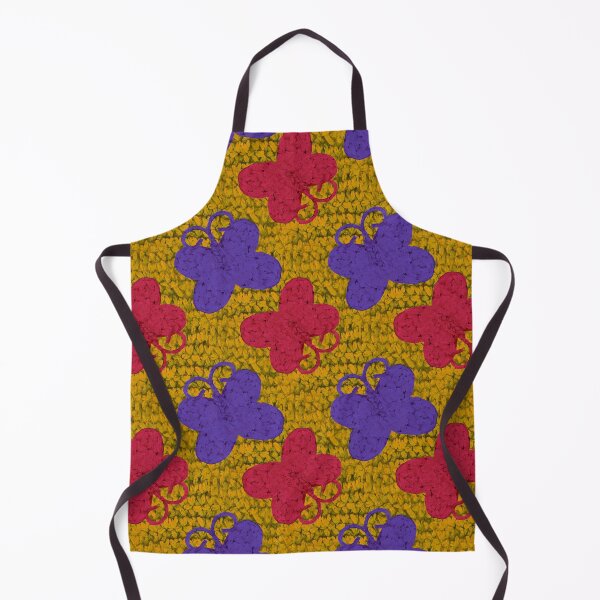 Item preview, Butterflies on Yellow Hand Crocheted Butterfly Pattern – Bold Craftcore Fiber Art designed and sold by Victoria Rose.