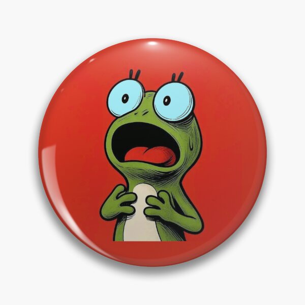 Item preview, Shocked Frog Expression – Funny Cartoon Character designed and sold by Regal-Elegances.