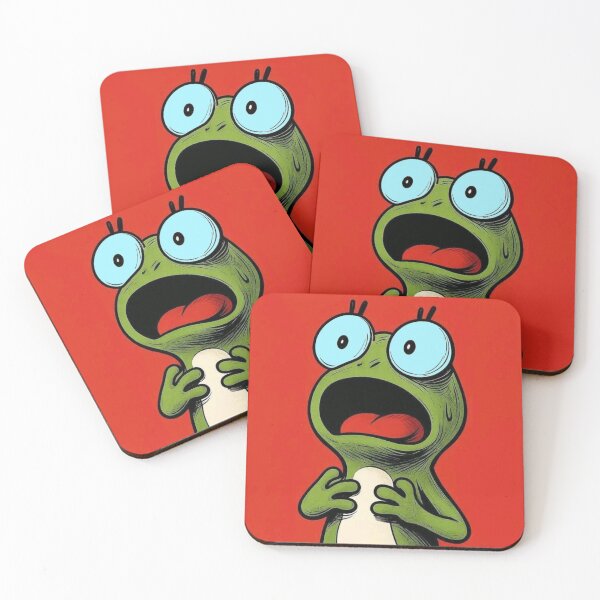 Item preview, Shocked Frog Expression – Funny Cartoon Character designed and sold by Regal-Elegances.