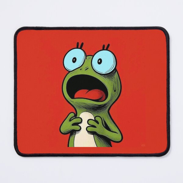 Item preview, Shocked Frog Expression – Funny Cartoon Character designed and sold by Regal-Elegances.