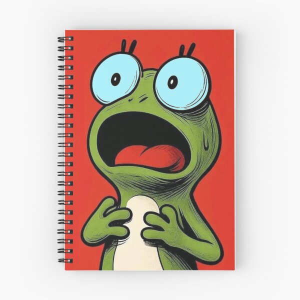 Item preview, Shocked Frog Expression – Funny Cartoon Character designed and sold by Regal-Elegances.