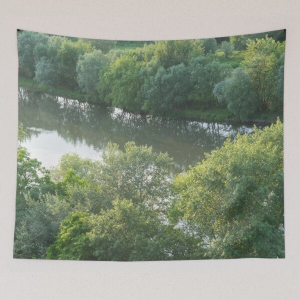Item preview, Peaceful Treelined Riverbanks in Soft Morning Light designed and sold by Georgia Mizuleva.
