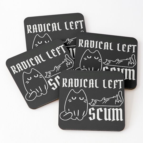 Item preview, Funny Radical Left Scum Black Cat Political Humor Satire Graphic designed and sold by AdyKurniawan.