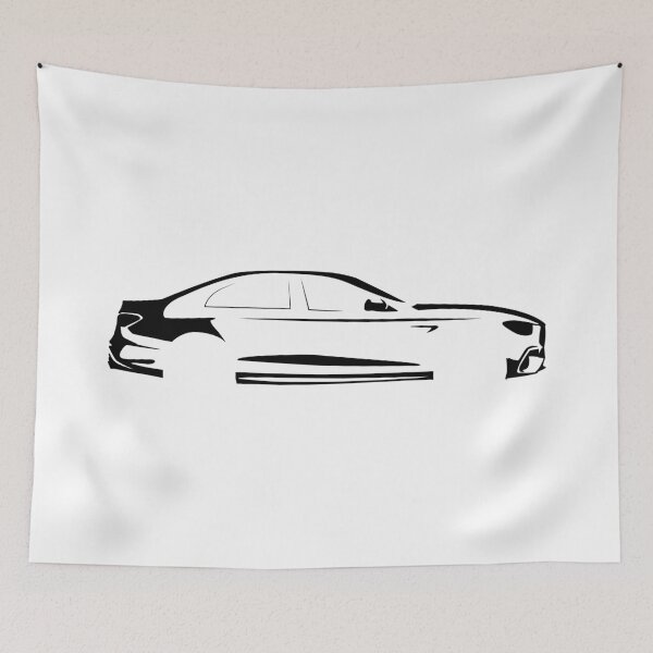 Item preview, E63 S (2021) Minimalist Car Silhouette (Black) designed and sold by FearnCreative.