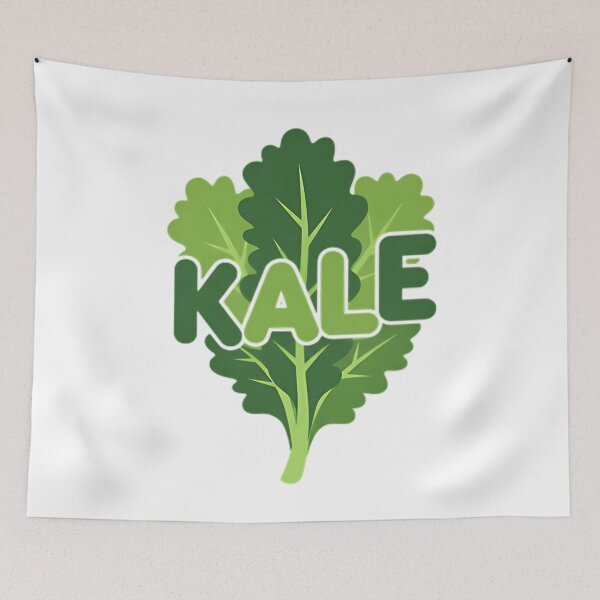 Item preview, Kale Leaf Power - Retro Groovy Healthy Superfood Vegetable Pun designed and sold by CELESTIAL©️.