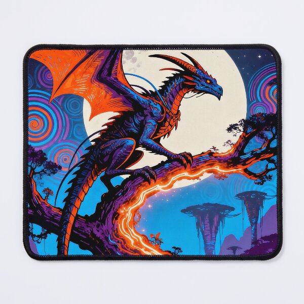 Item preview, Bioluminescent Dragon - Pandora Night Sky Synthwave Art designed and sold by iwzzuel.