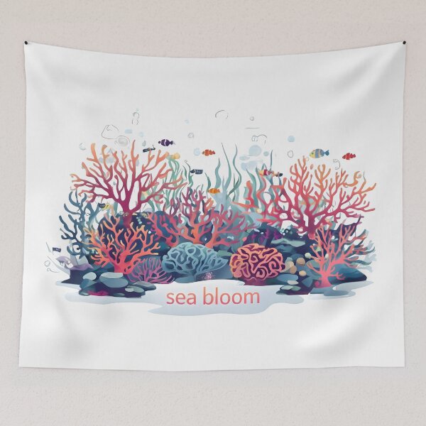 Item preview, coral reef, underwater decor, marine life, sea corals, sea moss designed and sold by TrueArtVibes.