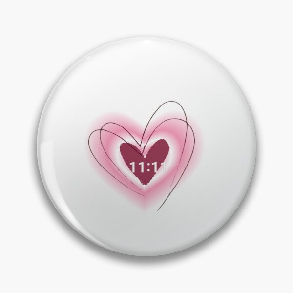 Item preview, 11:11 Heart Aesthetic | Pink Glow Love Symbol Art designed and sold by AeraArts.