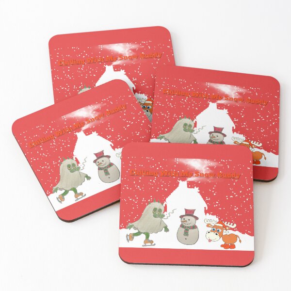 Item preview, Smoking Ghost Dragon in Christmas Snow – Cozy Holiday Illustration designed and sold by Bella Kiwi Art.