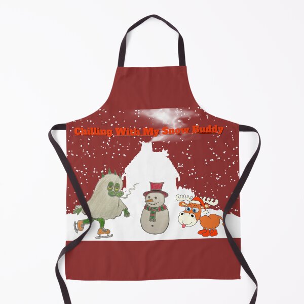 Item preview, Smoking Ghost Dragon in Christmas Snow – Cozy Holiday Illustration designed and sold by Bella Kiwi Art.