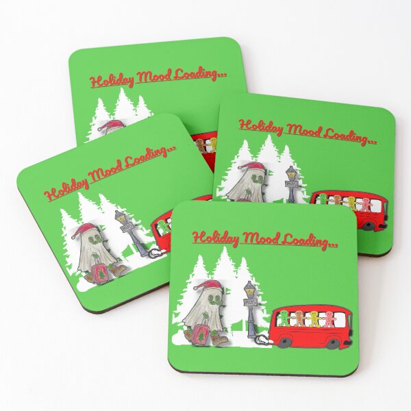 Item preview, Spooky Christmas Dragon Waiting at Bus Stop – Cute Winter Fantasy Art designed and sold by Bella Kiwi Art.