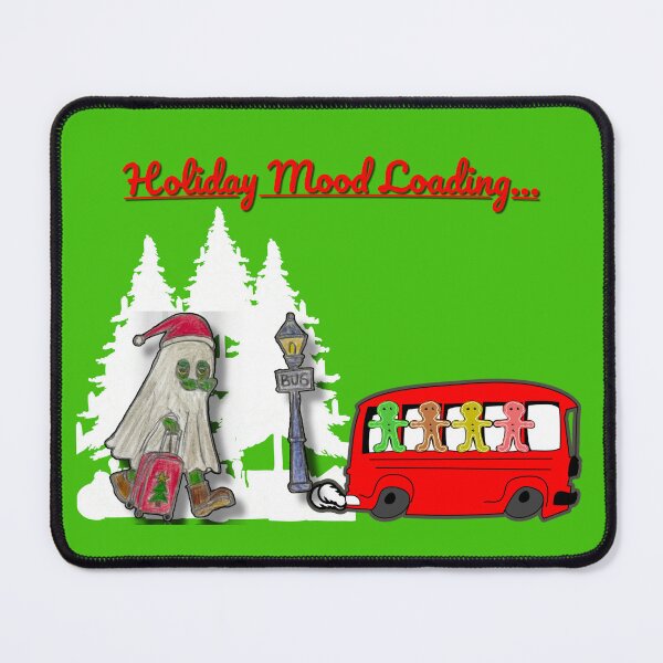 Item preview, Spooky Christmas Dragon Waiting at Bus Stop – Cute Winter Fantasy Art designed and sold by Bella Kiwi Art.