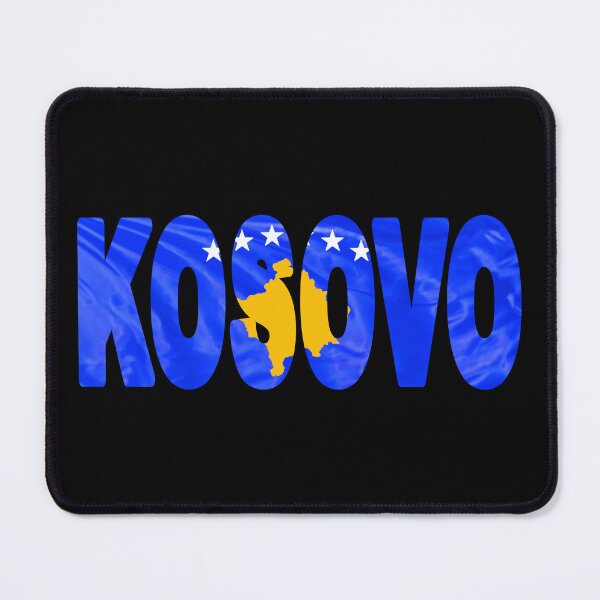 Item preview, KOSOVO - Flag Flying in Wind cut to Letters Souvenir Sticker Shirt designed and sold by Adam Gormley.
