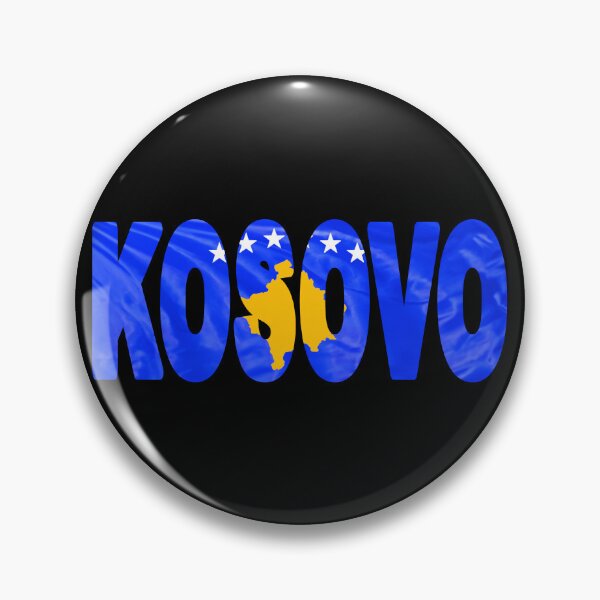 Item preview, KOSOVO - Flag Flying in Wind cut to Letters Souvenir Sticker Shirt designed and sold by Adam Gormley.