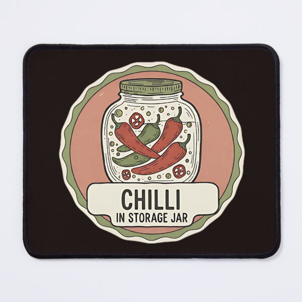 Item preview, Vintage Pickled Chilli Jar - Retro Kitchen Grocery Art designed and sold by CELESTIAL©️.
