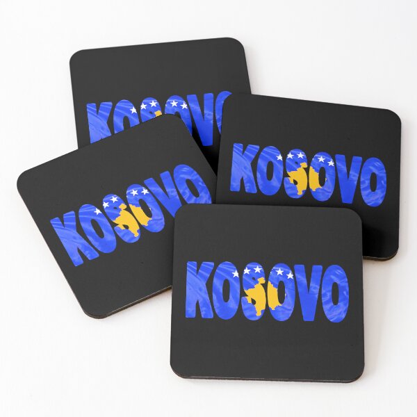 Item preview, KOSOVO - Flag Flying in Wind cut to Letters Souvenir Sticker Shirt designed and sold by Adam Gormley.
