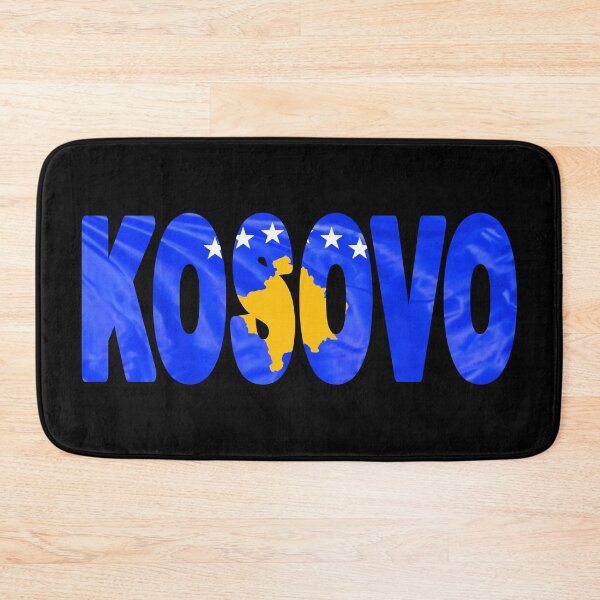 Item preview, KOSOVO - Flag Flying in Wind cut to Letters Souvenir Sticker Shirt designed and sold by Adam Gormley.