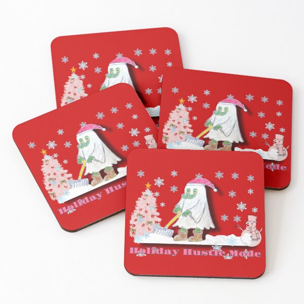 Item preview, Holiday Hustle Mode – Cute Christmas Dragon Art designed and sold by Bella Kiwi Art.