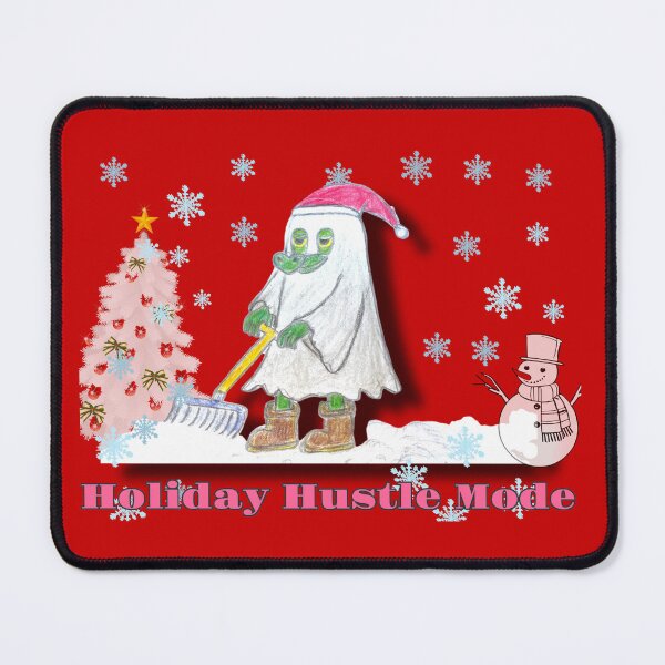 Item preview, Holiday Hustle Mode – Cute Christmas Dragon Art designed and sold by Bella Kiwi Art.