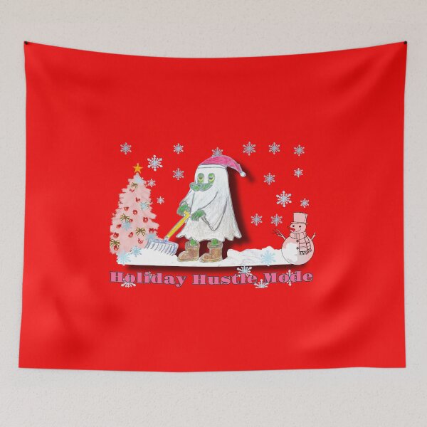 Item preview, Holiday Hustle Mode – Cute Christmas Dragon Art designed and sold by Bella Kiwi Art.
