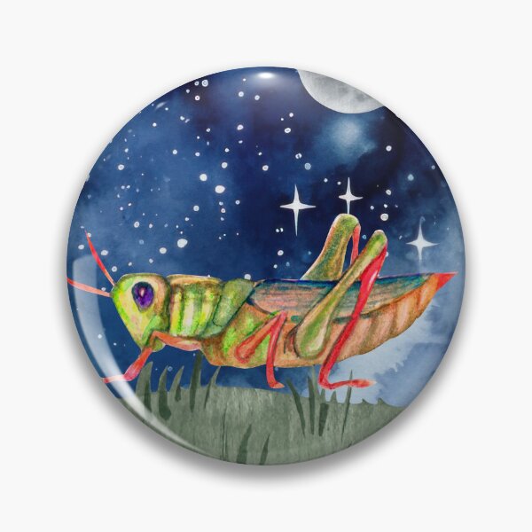 Item preview, Grasshopper at night. Moon, Sky, Stars. designed and sold by SofikoDesigns.
