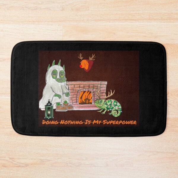 Item preview, Ghost Dragon Christmas Fireplace – Cozy Smoking Dragon Art designed and sold by Bella Kiwi Art.