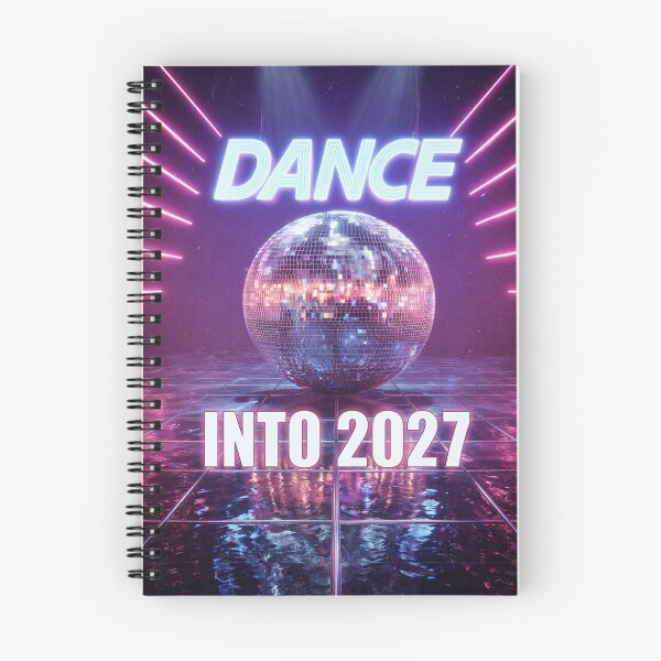 Item preview, Neon Disco Ball “Dance Into 2027” New Year Party Poster designed and sold by ArgentoArt.