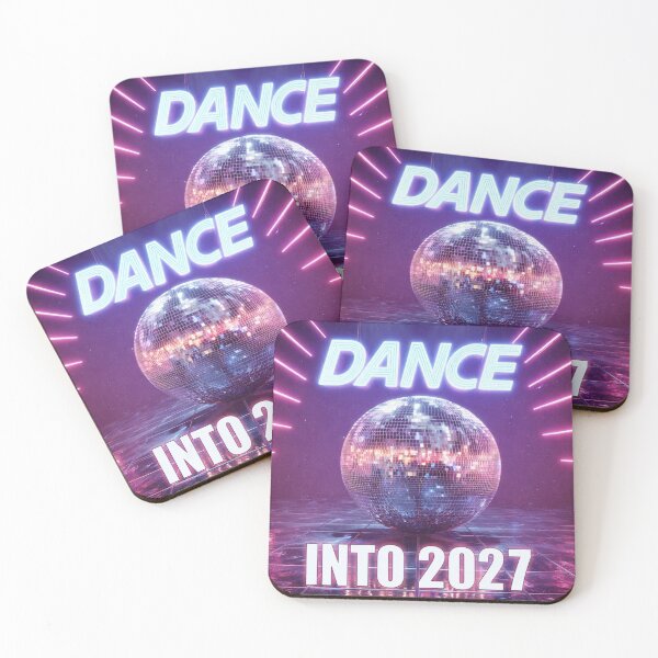 Item preview, Neon Disco Ball “Dance Into 2027” New Year Party Poster designed and sold by ArgentoArt.