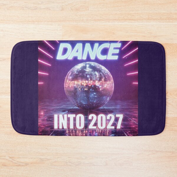Item preview, Neon Disco Ball “Dance Into 2027” New Year Party Poster designed and sold by ArgentoArt.