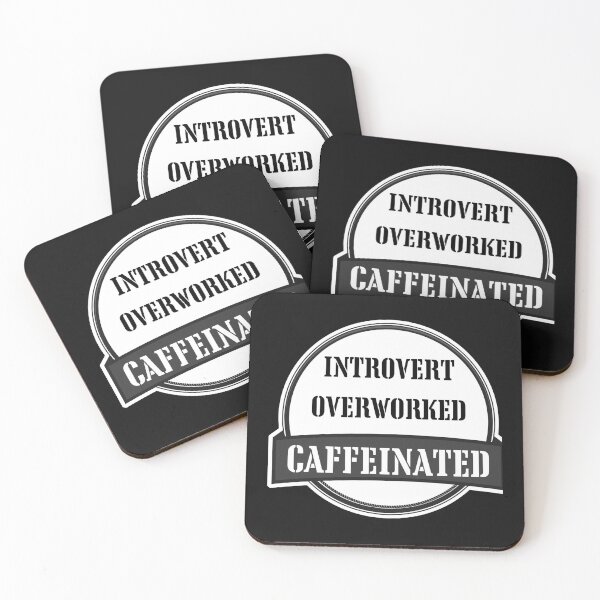 Item preview, Introvert Overworked Caffeinated – Funny Burnout Coffee Shirt designed and sold by ChameraDesign.