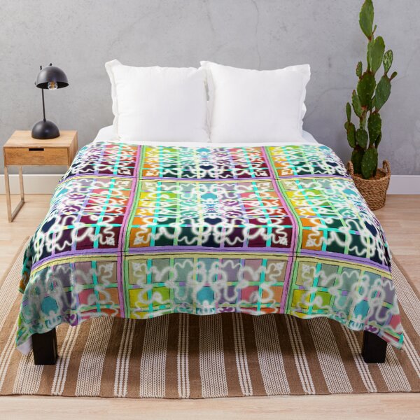 Item preview, Neon Mosaic Glow – Rainbow Grid Mandala (Deep Edition) designed and sold by Fun In The Sun .