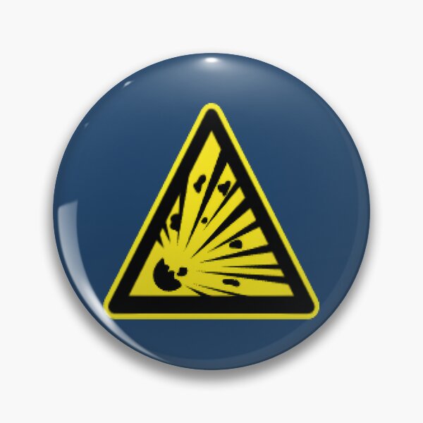 Item preview, señal de advertencia de explosivos designed and sold by theGalaxyFox.