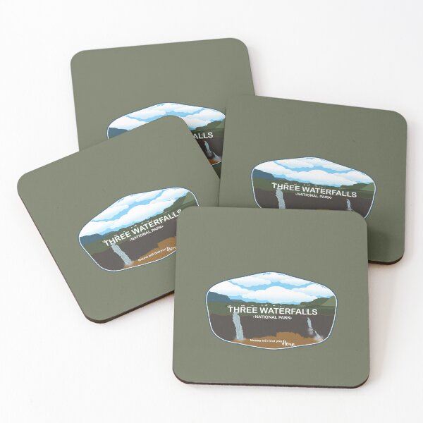 Item preview, Three Waterfalls National Park Patch designed and sold by Wenby-Weaselbee.