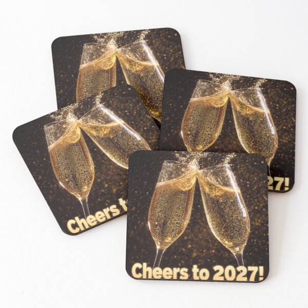 Item preview, Golden Toast Cheers to 2027! designed and sold by ArgentoArt.